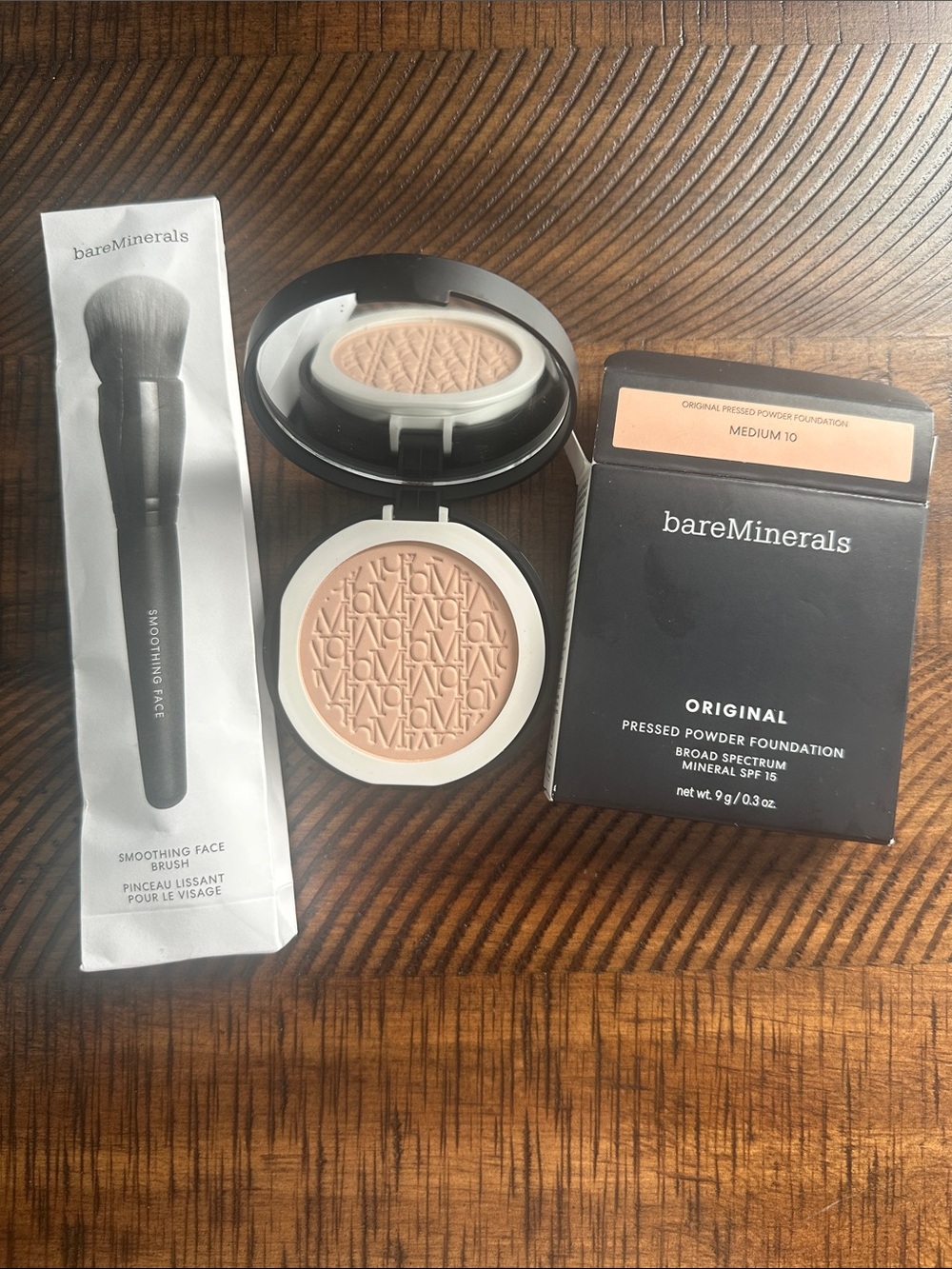 bareMinerals Original Pressed Powder Foundation - Medium 10 and Brush